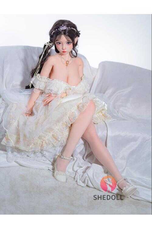 洛小乙(ルオシャオイ) 152cm Aカップ フルシリコン｜可動顎・華奢ボディ・純白花嫁風｜萌え萌え乙女系ラブドール